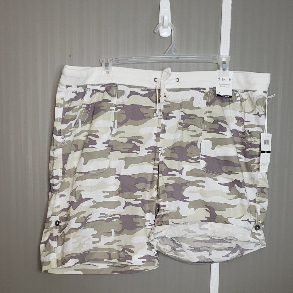 Dā-sh Camouflage Cotton Bermuda Shorts 2X